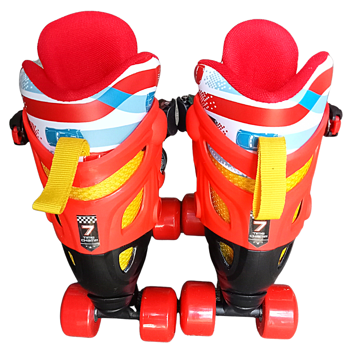 Patines Roller 4 Llantas Ajustables Disney Cars Rojos 19-21 cm