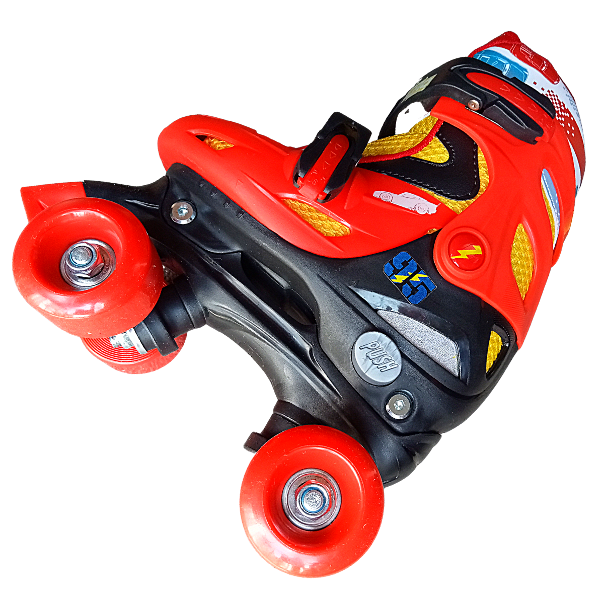 Patines Roller 4 Llantas Ajustables Disney Cars Rojos 19-21 cm