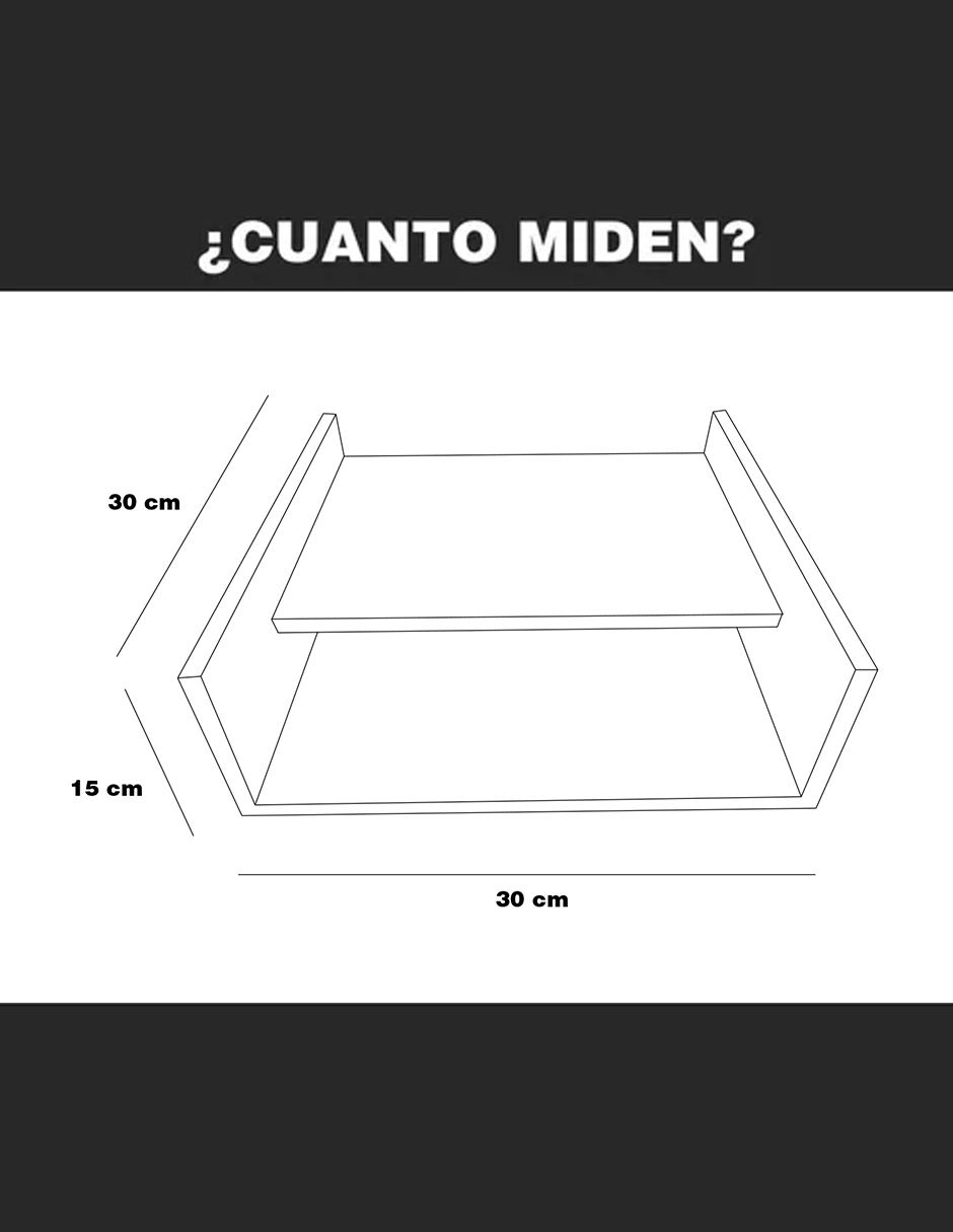 Set De 2 Piezas Repisas Buro Flotantes 30 X 30 Cm Roble Dakar