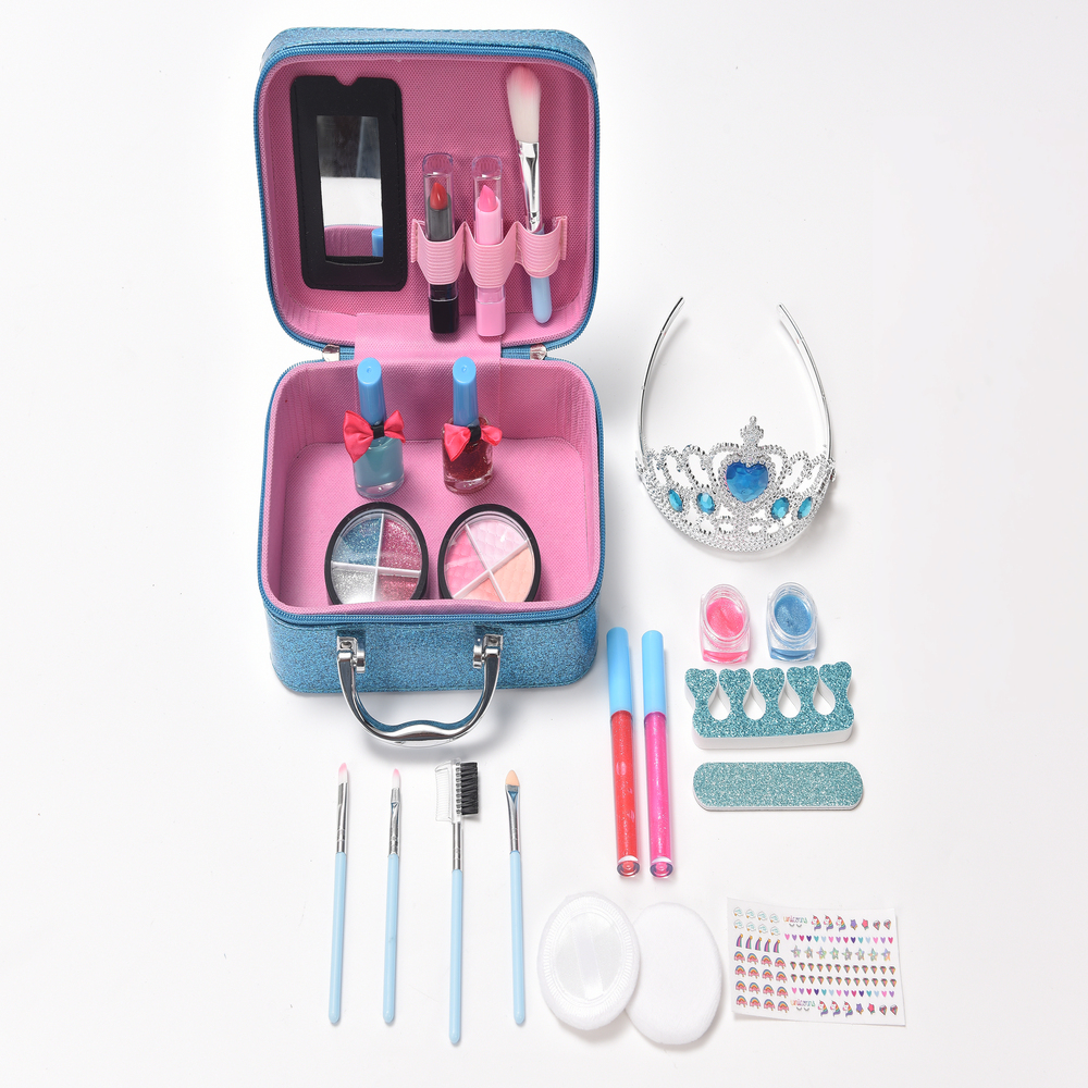 Kit De Maquillaje Niñas Corona de Princesa Lavable No Toxico