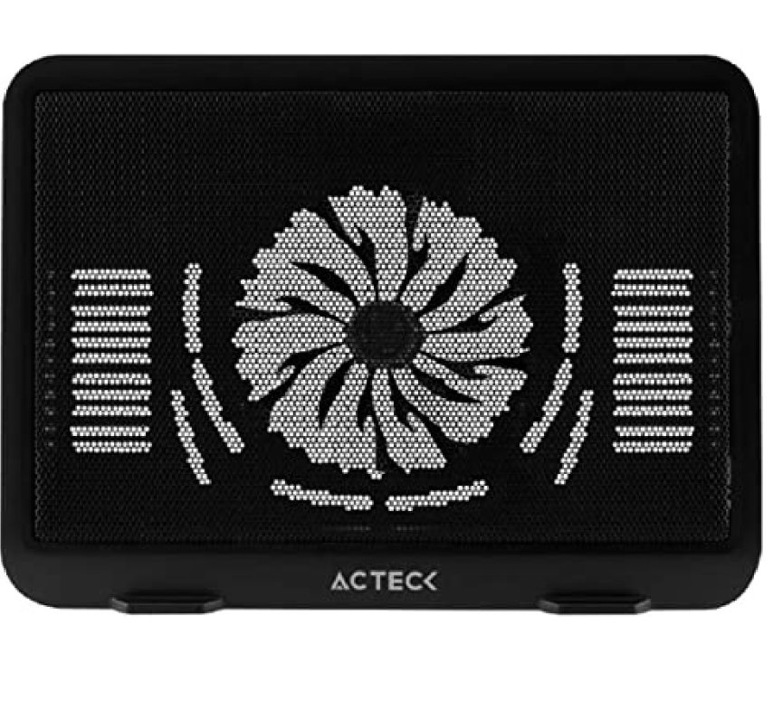 Base enfriadora ACTECK AC-929080 15 pulgadas Negro laptop enfriamiento ventilador consola juego.