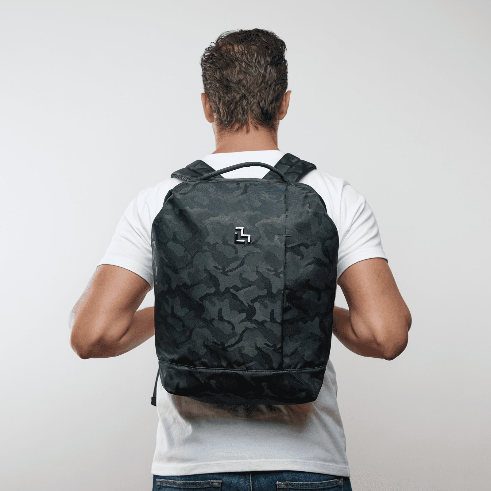 LUCKMAN Mochila para Laptop hasta 15.6 Pulgadas, Moderna Antirrobo, Múltiples Compartimentos, Backpack Hombre Ejecutiva, Escolar de Viaje, Funcional Resistente, Repelente al Agua - Mateo, Negro Militar