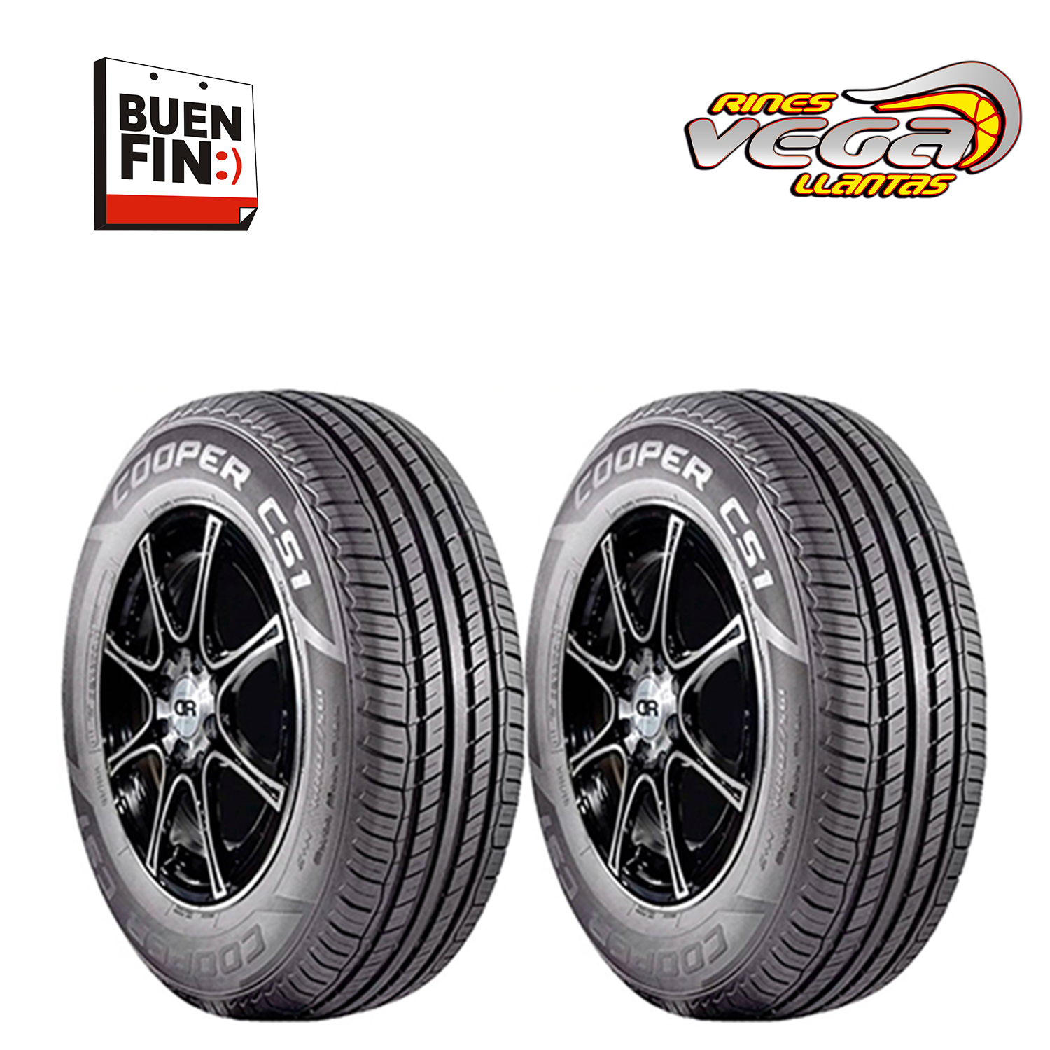 PAQUETE 2 LLANTAS 195/65R15 COOPER CS1 91T