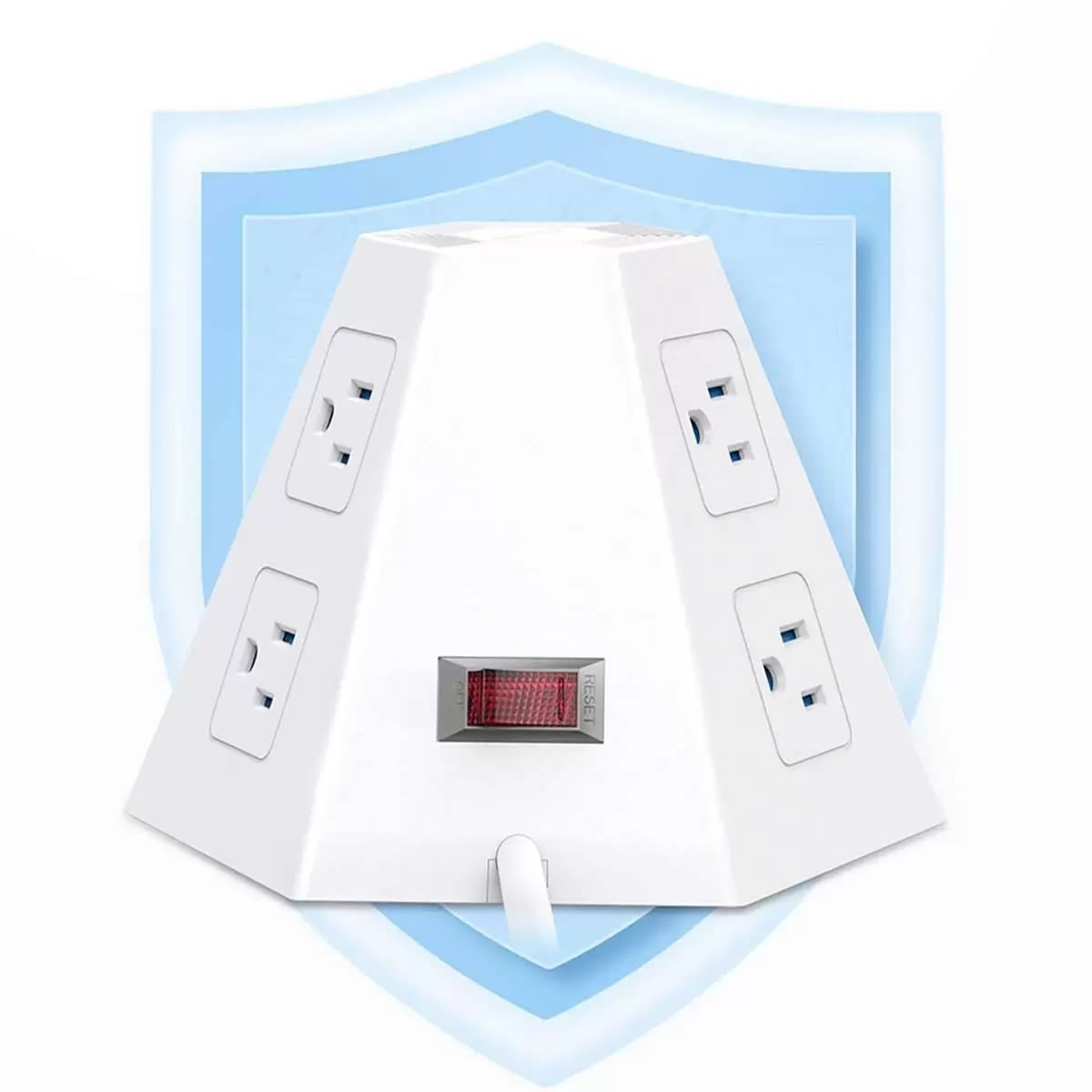 Supresor Multicontacto Piramidal 6AC 3USB Bestek MRJ6016 CST