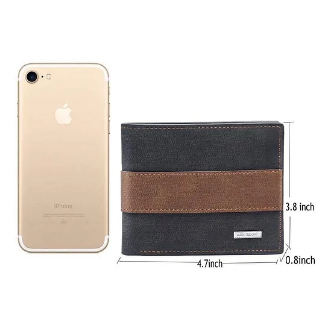 Cartera Billetera De Cuero Con Múltiples Tarjetas Para Hombre