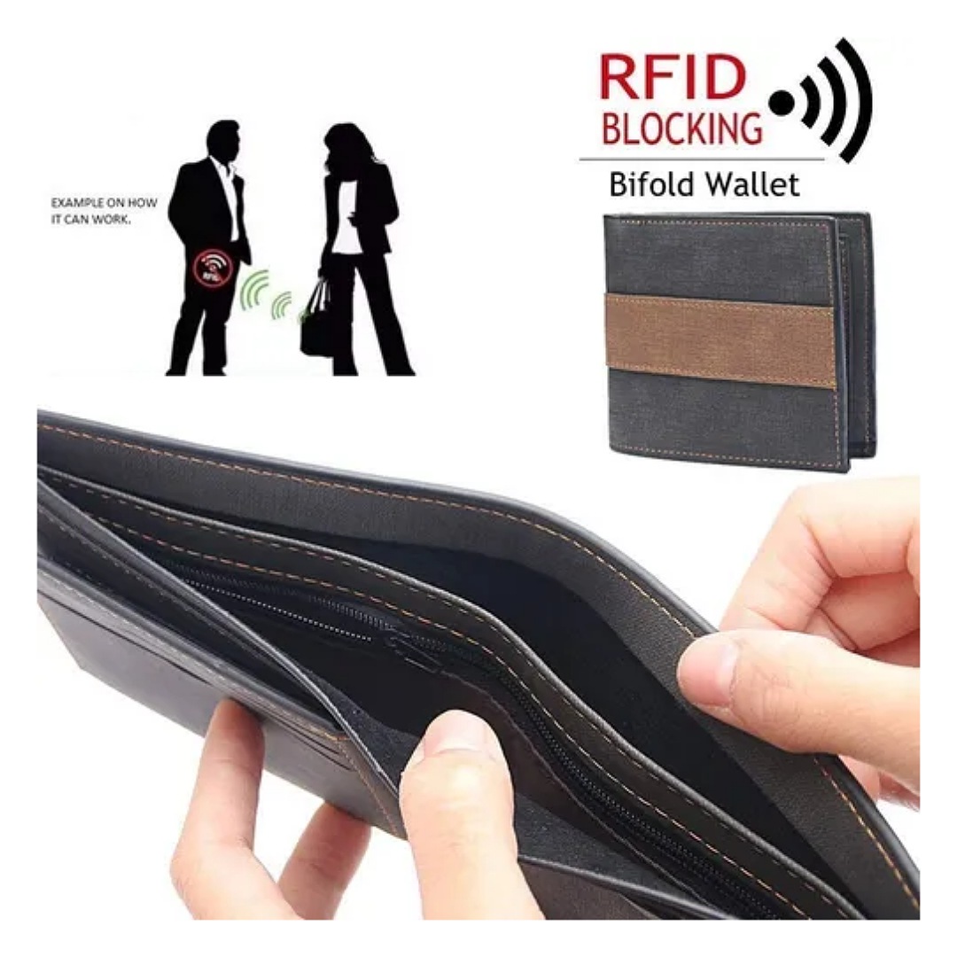 Cartera Billetera De Cuero Con Múltiples Tarjetas Para Hombre