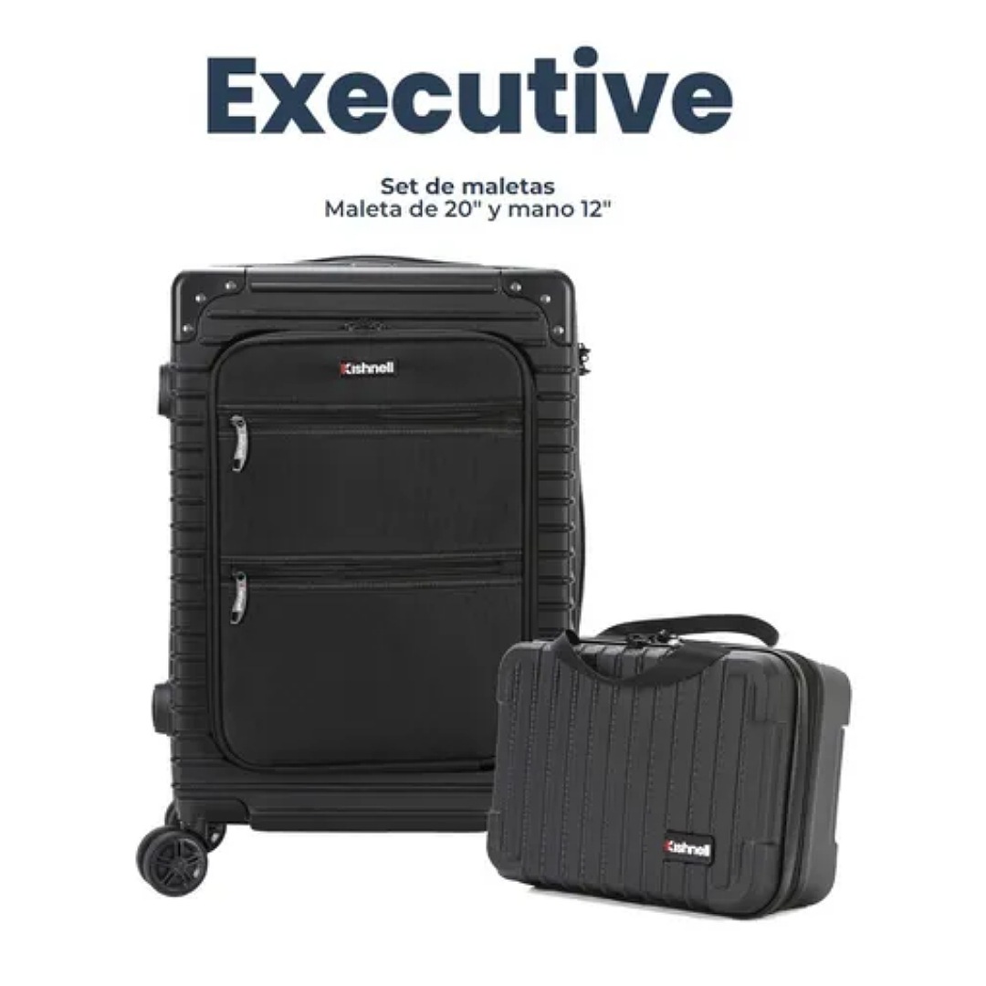 Set Maletas De Viaje De Mano 20' + Portafolio 12' Kishnell