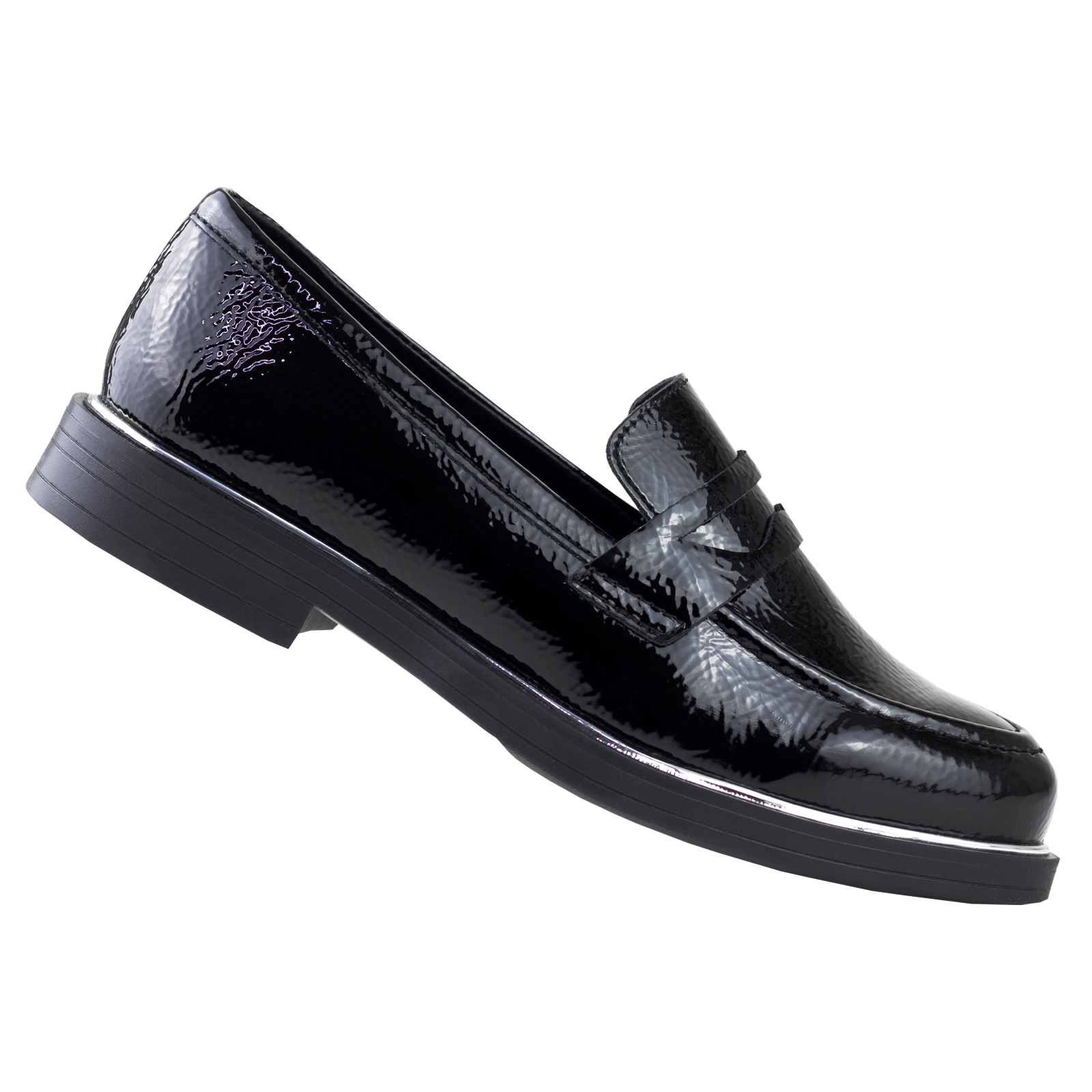 Mocasines Mujer Estilo Loafer De Charol Chabelo C98-a Negro