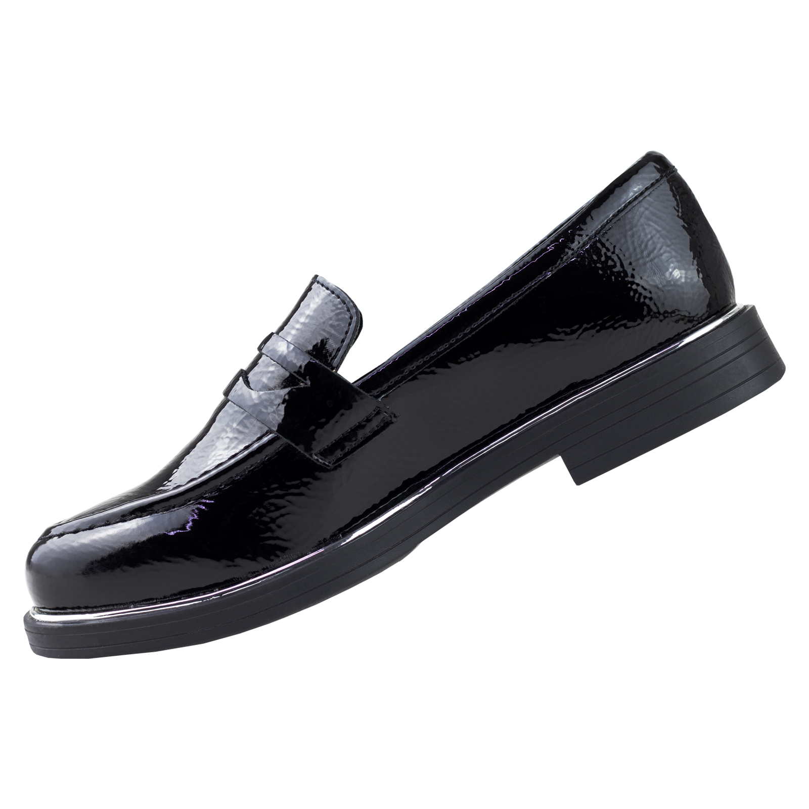 Mocasines Mujer Estilo Loafer De Charol Chabelo C98-a Negro