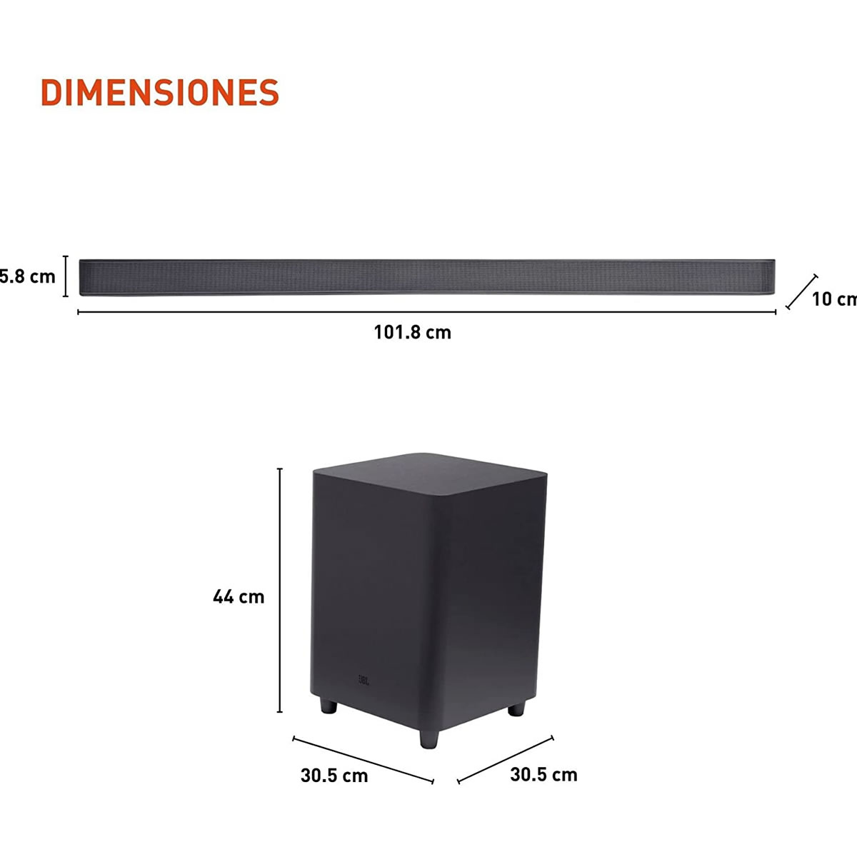 Barra De Sonido Con Subwoofer 550 W JBL JBLBAR51MBLK CST