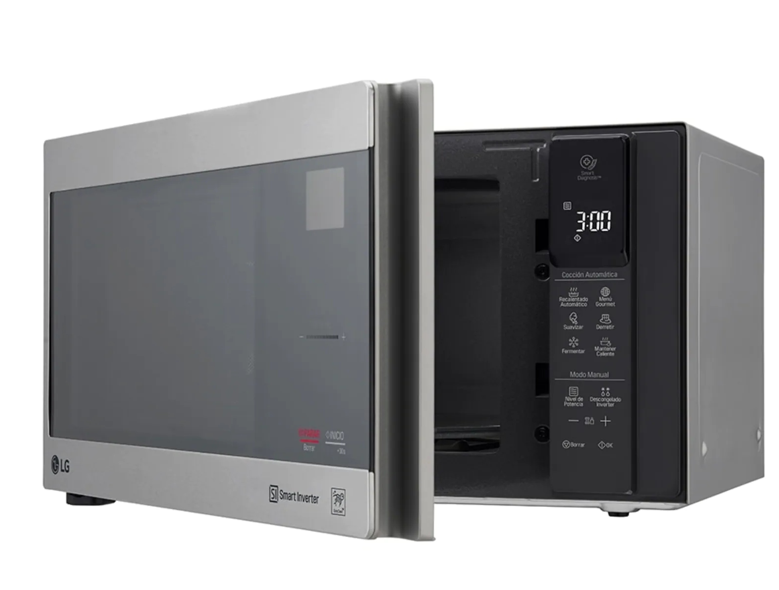 HORNO DE MICROONDAS LG MS1596CIR 1.5 PIES INVERTER ACERO INOX ALBY10
