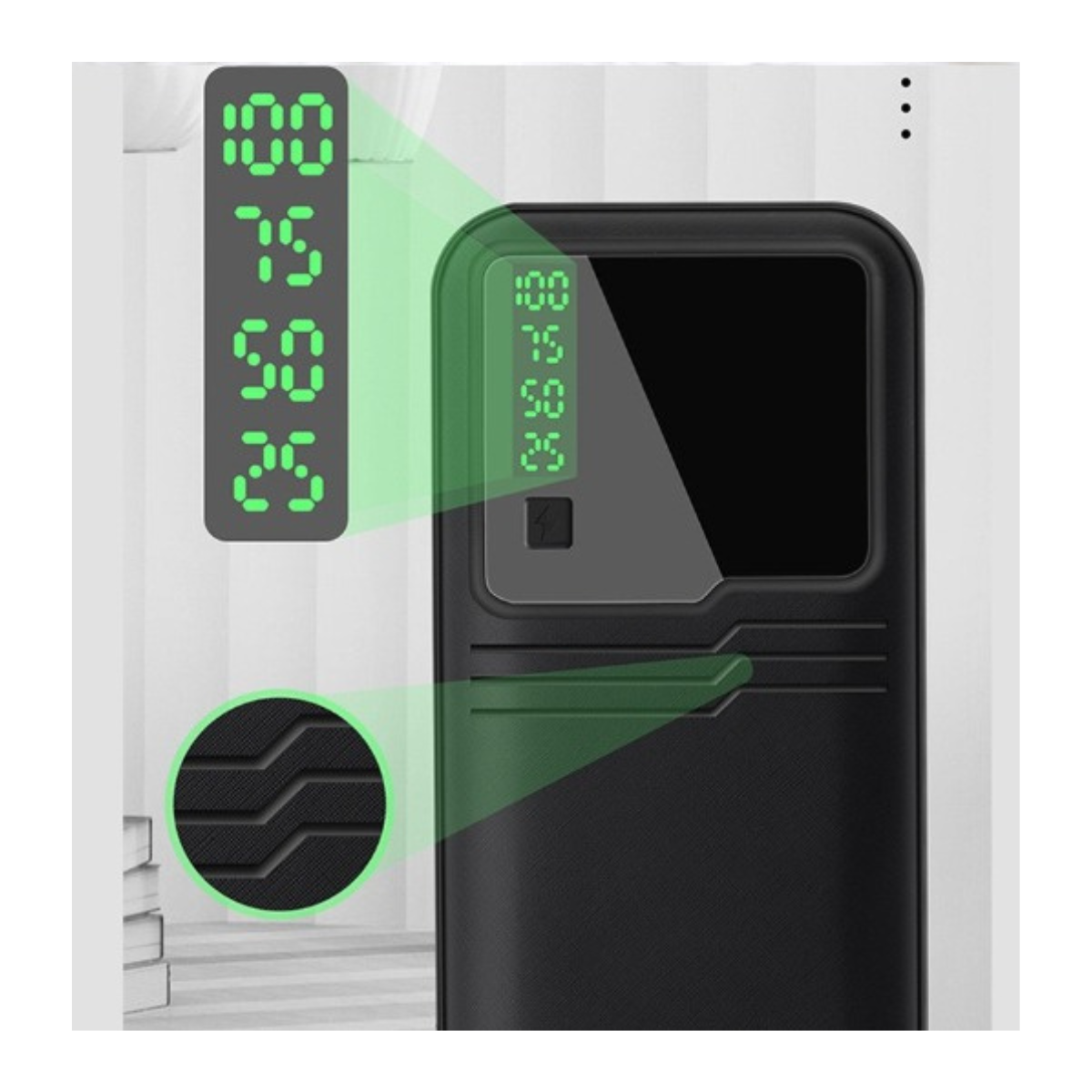 Batería Portátil Power Bank Negra