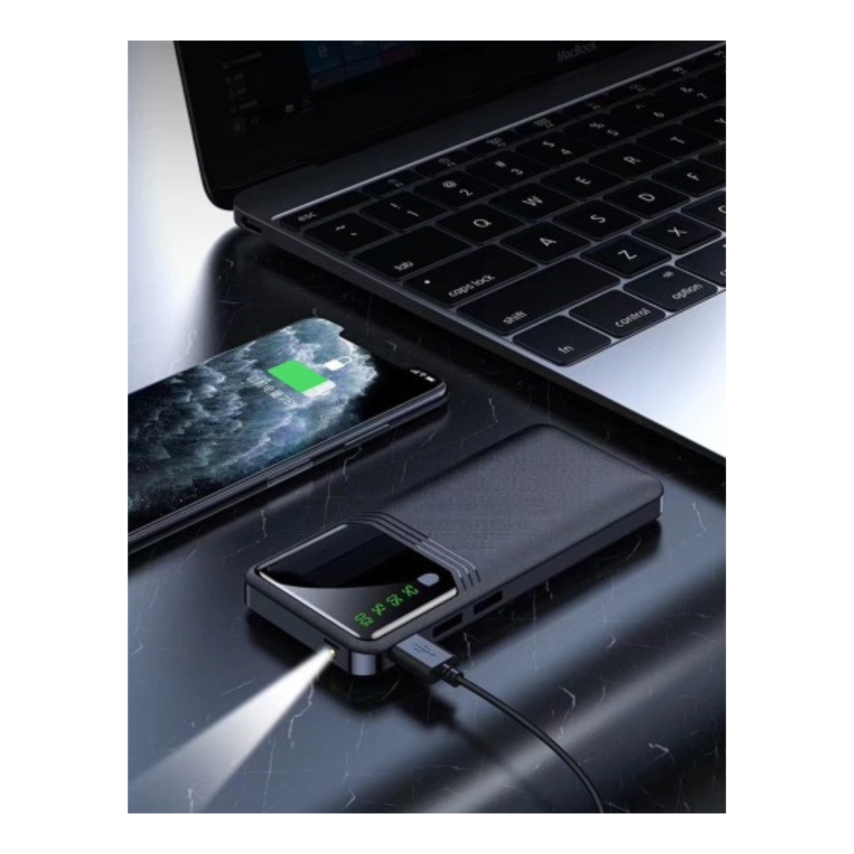 Batería Portátil Power Bank Negra