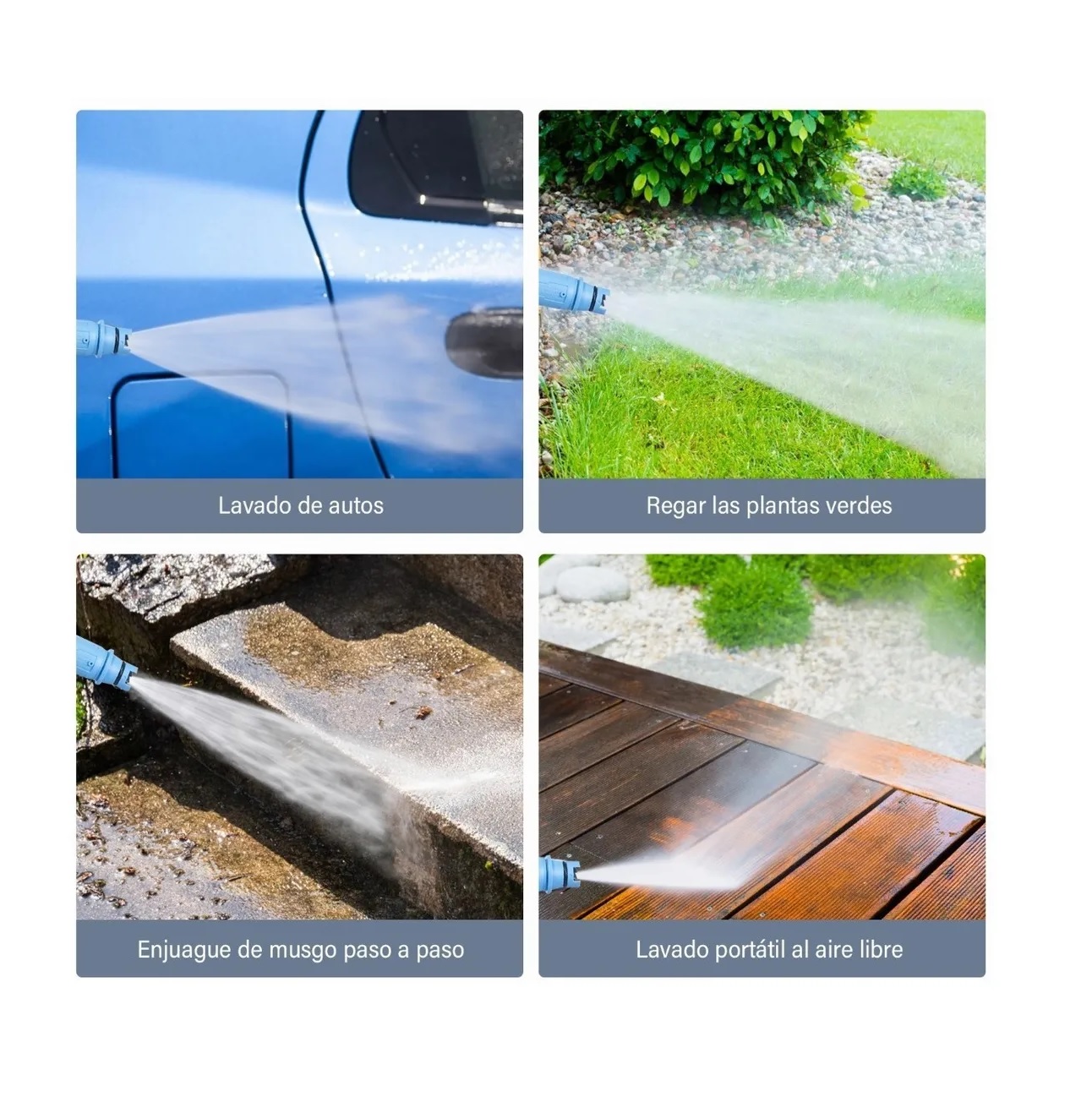 Hidrolavadora Inalámbrica Portátil Para Limpieza De 24v Blanco