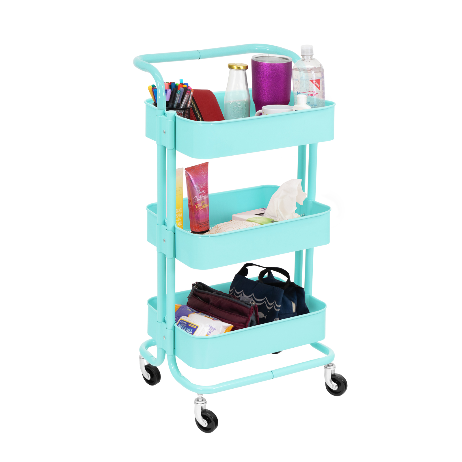 Carrito Organizador Multiusos Metálico De 3 Niveles C/ Agarre Onof