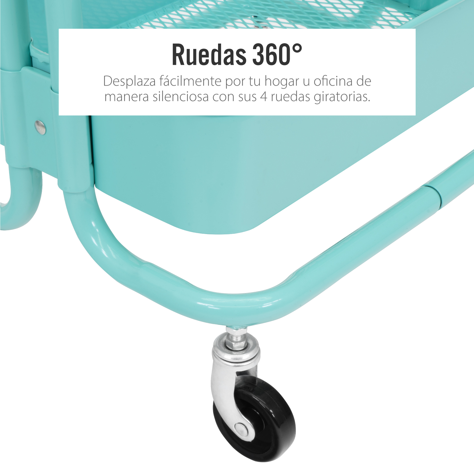 Carrito Organizador Multiusos Metálico De 3 Niveles C/ Agarre Onof