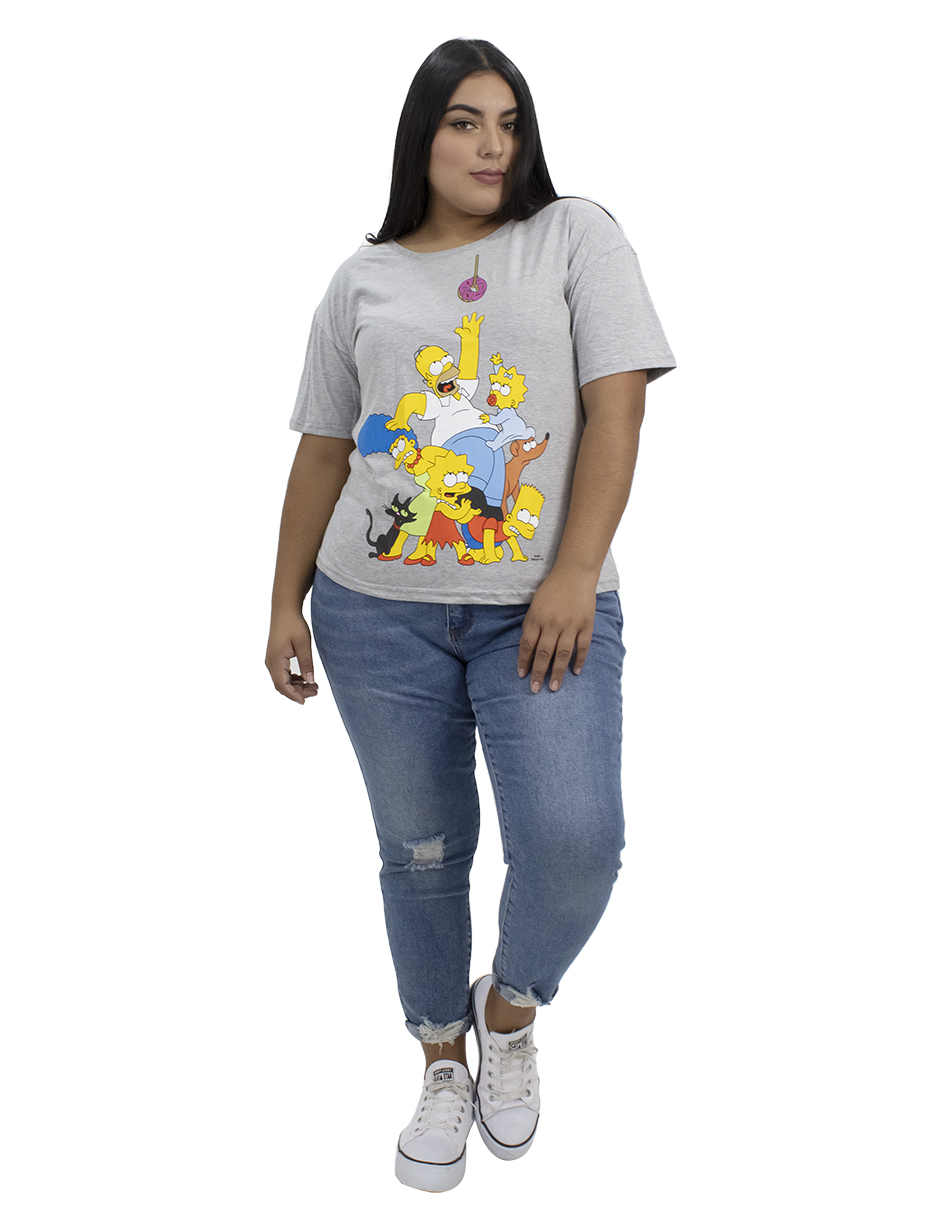 Playera Talla Extra Locura The Simpsons