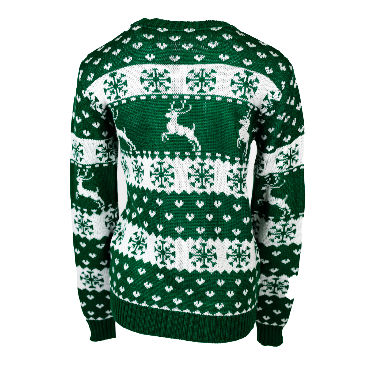 Sueter Navideño Con Diseño De Renos Y Copos De Nieve Para Mujer 66 - Verde