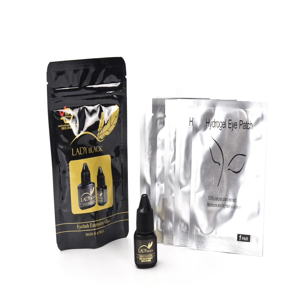 Adhesivo Pegamento Para Pestañas 1 X 1 Lady Black + Parches