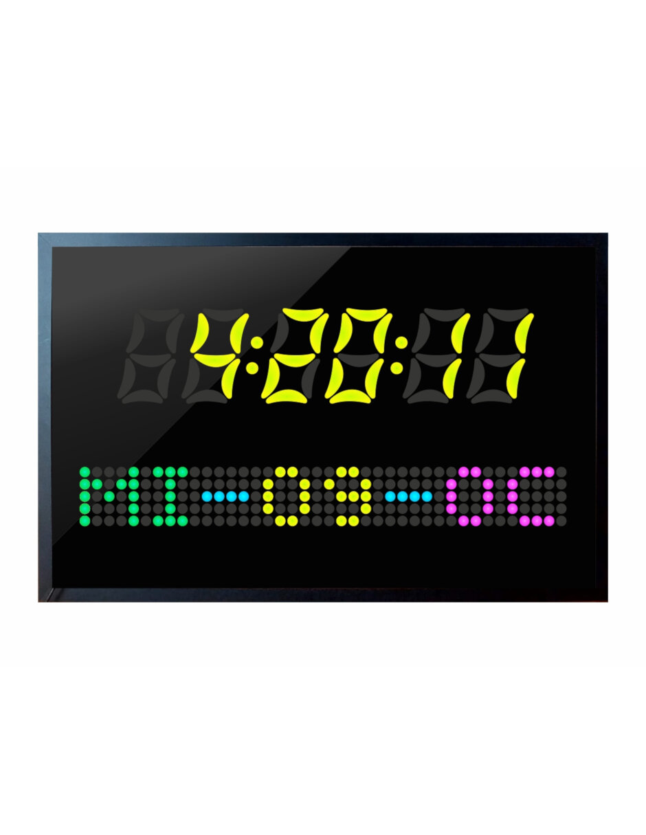 Reloj Digital De Pared RGB Con Control Remoto y Cronometro, Cambia de Color al gusto.