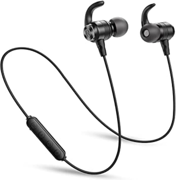 Audífonos Bluetooth Inalámbricos Impermeables con Reducción de Ruido y Ajuste Seguro para Deportes con Micrófono Incorporado
