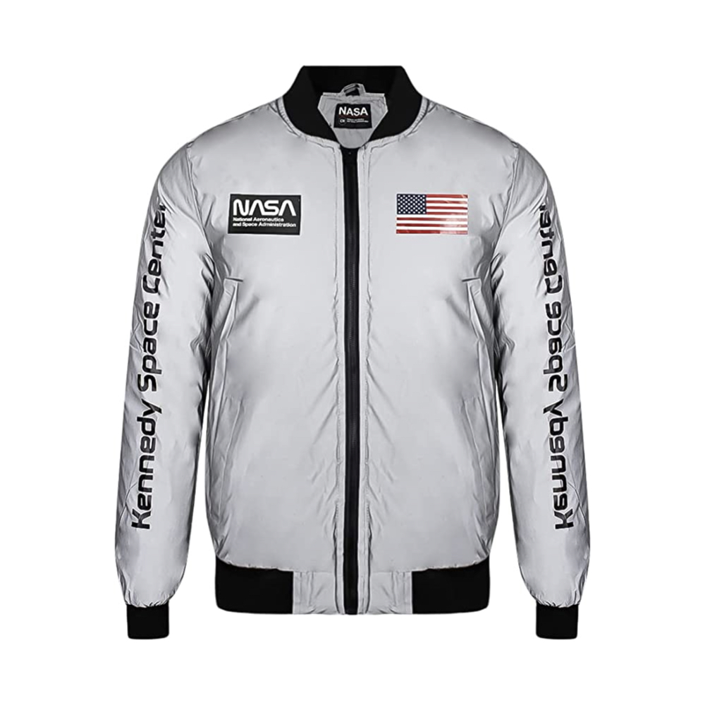 Chamarra Nasa Original tipo Bomber Reflejante para Hombre
