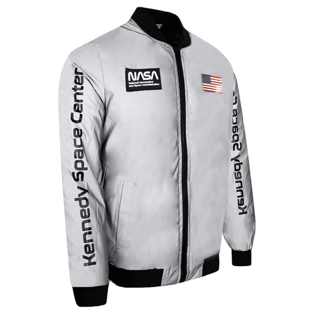 Chamarra Nasa Original tipo Bomber Reflejante para Hombre