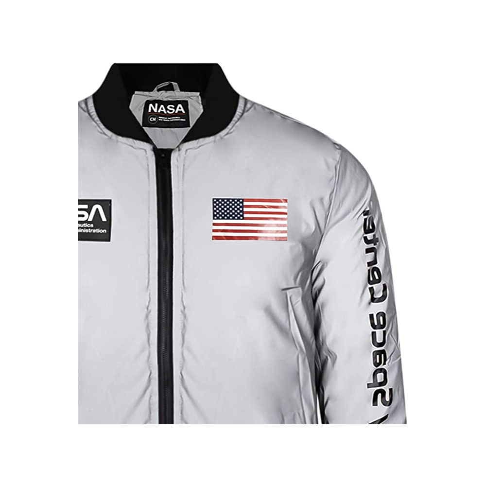 Chamarra Nasa Original tipo Bomber Reflejante para Hombre