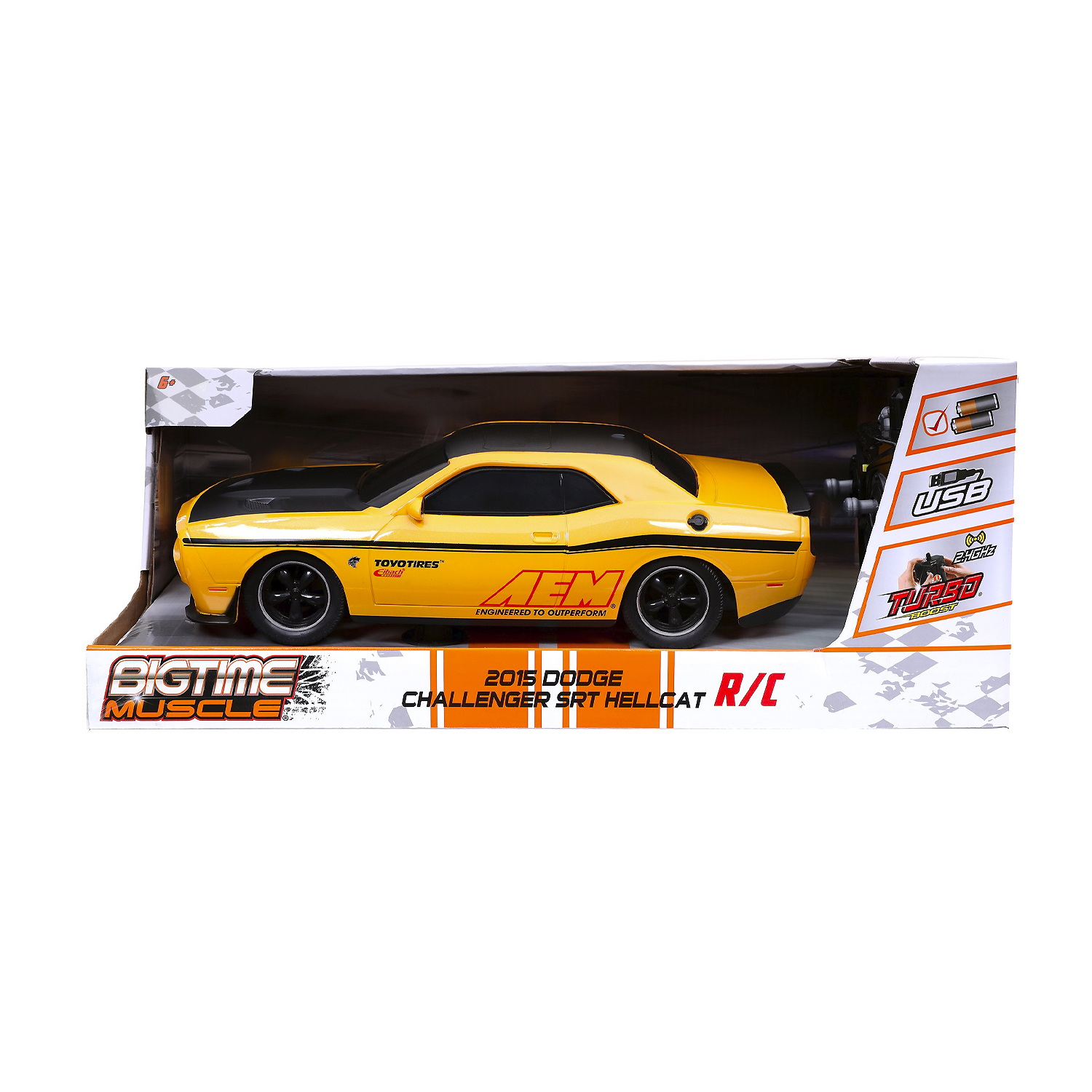 Jada Bigtime Muscle 1:16 2015 Dodge Challenger SRT Hellcat Amarillo