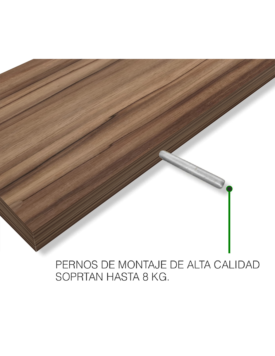 Set de 3 Repisas Flotantes 40 x 15 cm Nogal Terracota