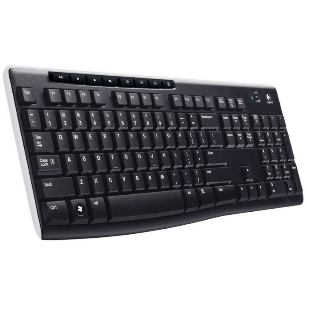 Teclado Logitech K270, Inalámbrico, USB 2.0, Negro