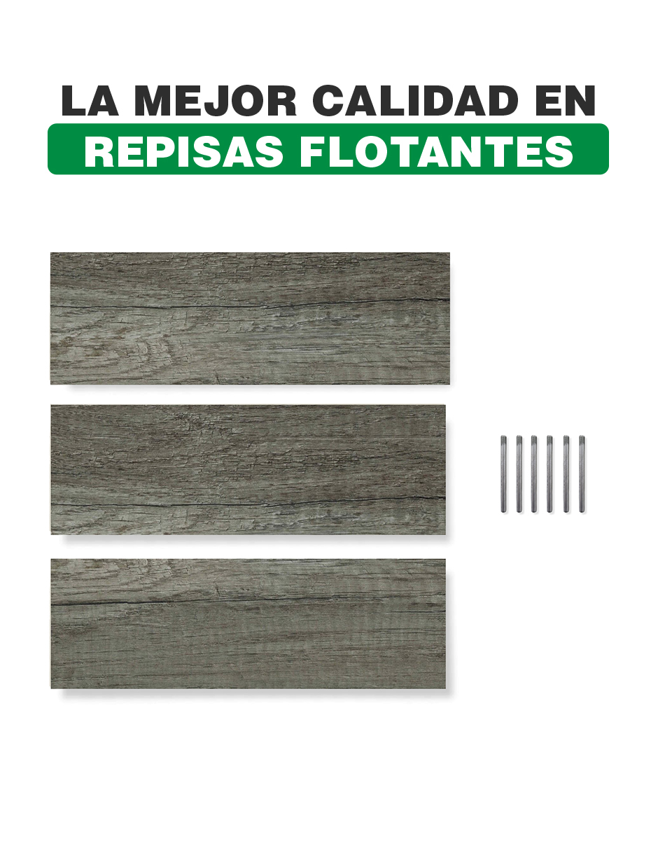 Set de 3 Repisas Flotantes  50 x 15 cm Lombardia