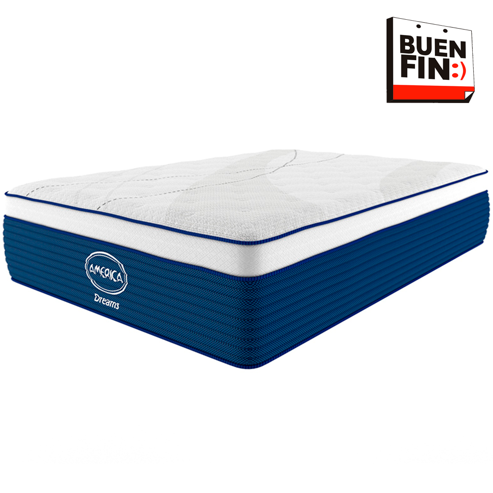 Colchon Matrimonial America Dreams Colchoneta Extra Confort Descanso Premium