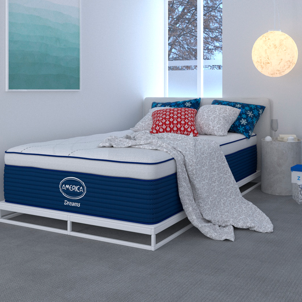 Colchon Matrimonial America Dreams Colchoneta Extra Confort Descanso Premium