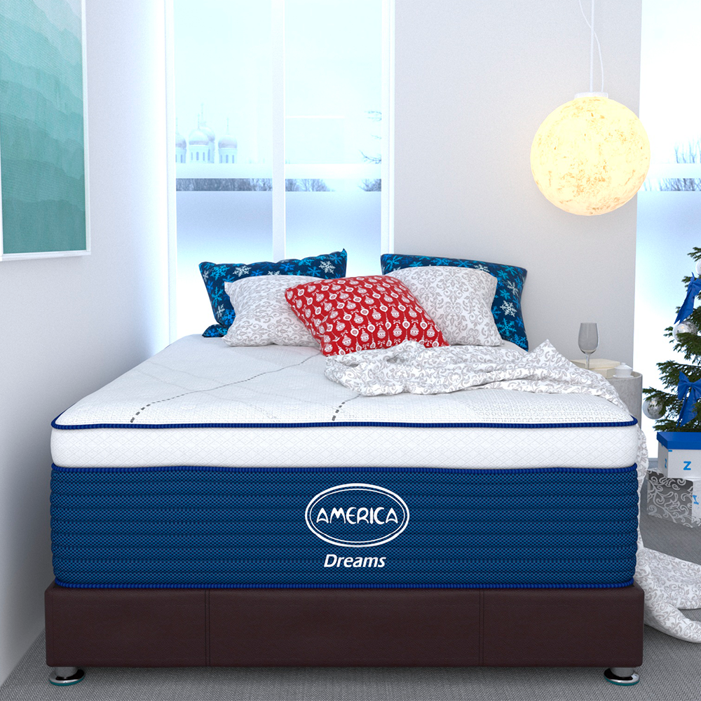 Colchon Matrimonial America Dreams Colchoneta Extra Confort Descanso Premium