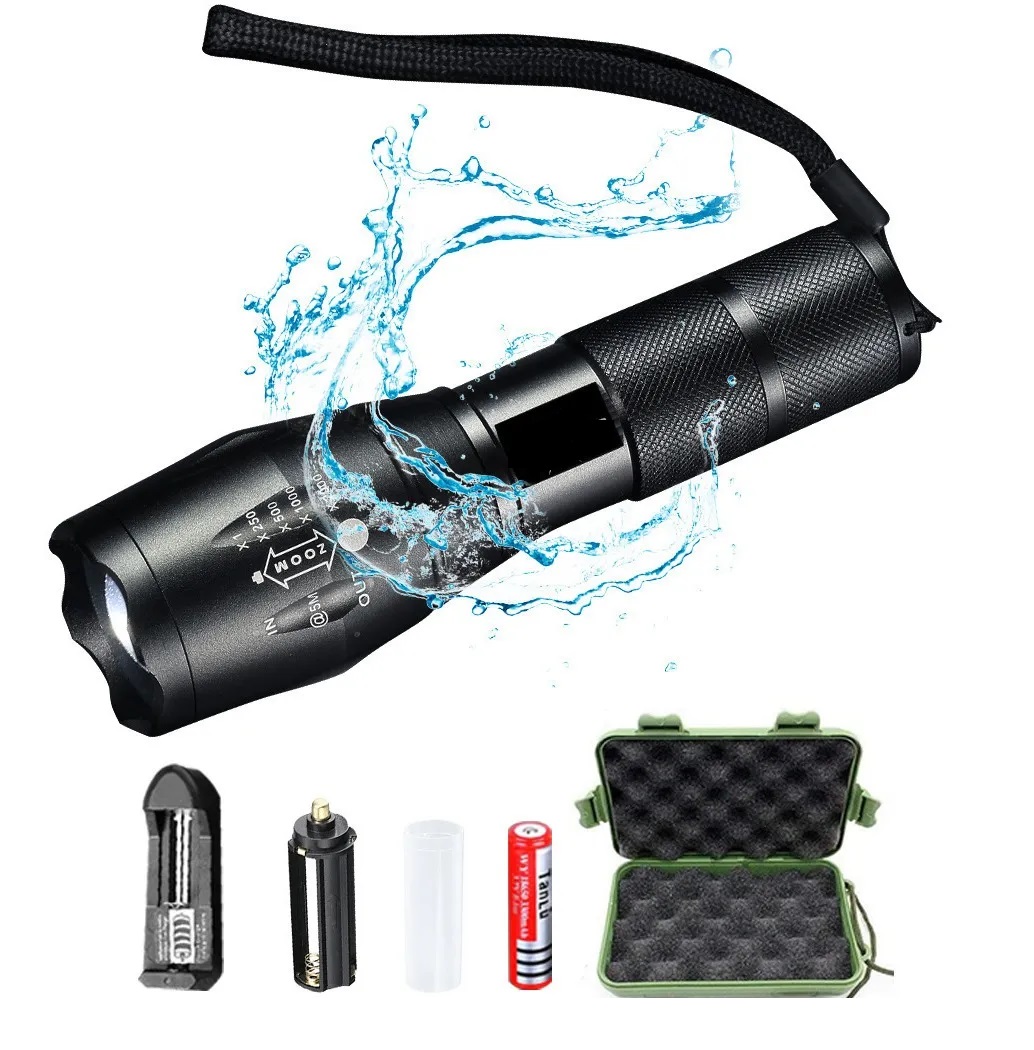 Lampara Táctica 2000 Lumens Cree Led T6 Recargable