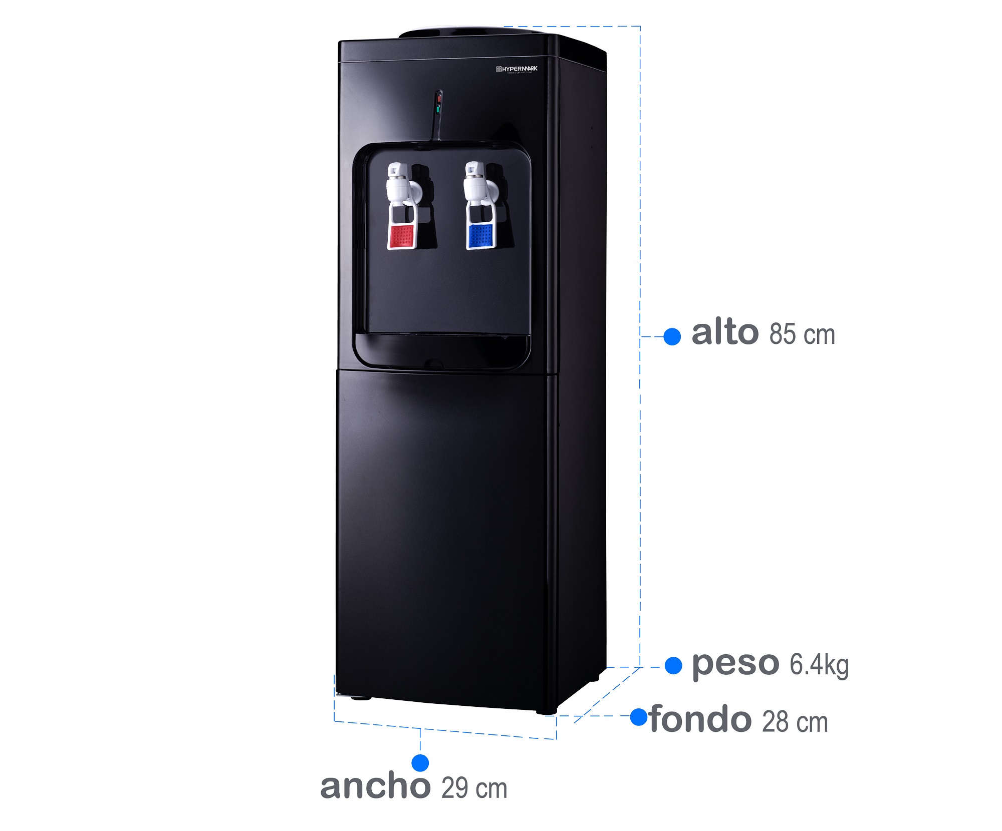 Dispensador De Agua Hypermark Cyanwater Negro Hm0054w