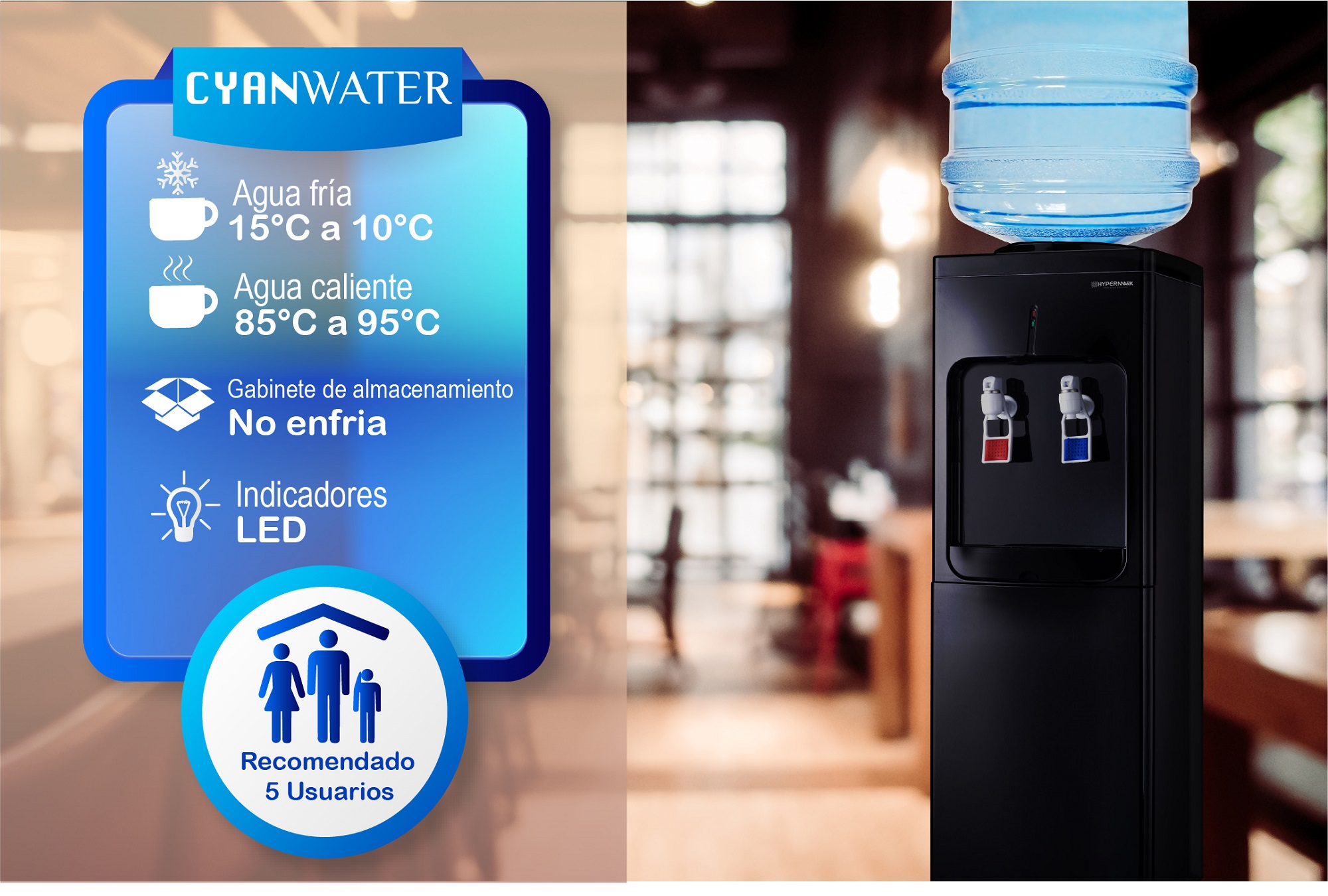 Dispensador de agua fría, imprescindible para casa en verano