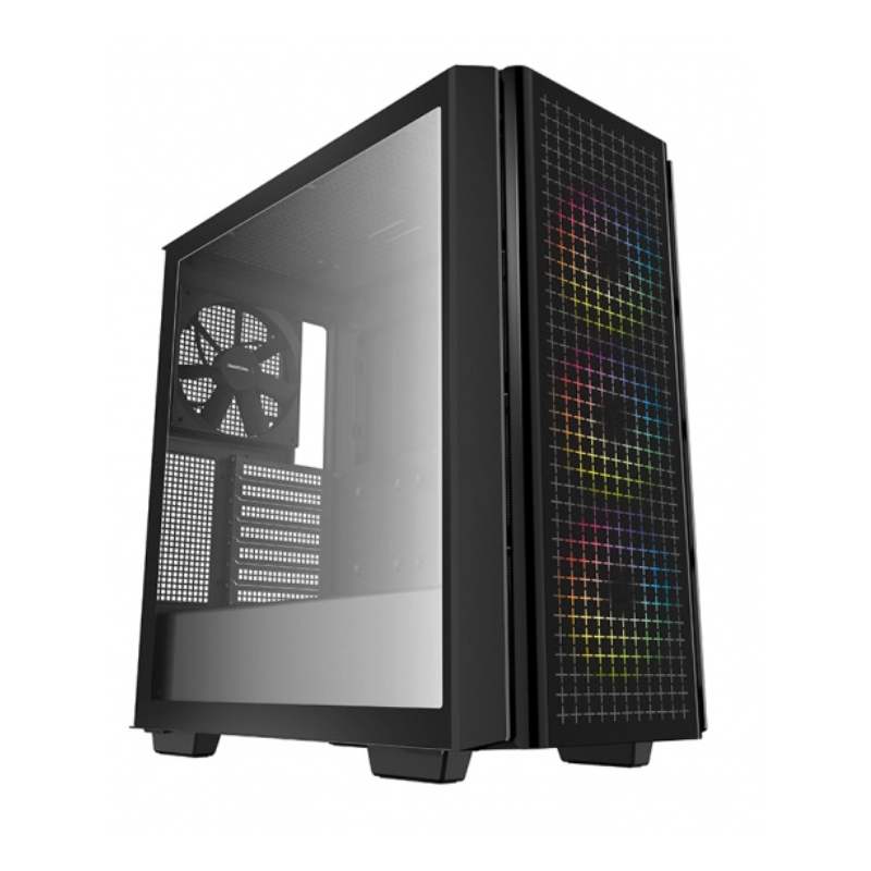 Gabinete Deepcool Cg540 C/Ventana Argb Midi-Tower Mini-Itx/Micro-Atx/Atx/E-Atx Usb 3.0 Sin Fuente - Negro