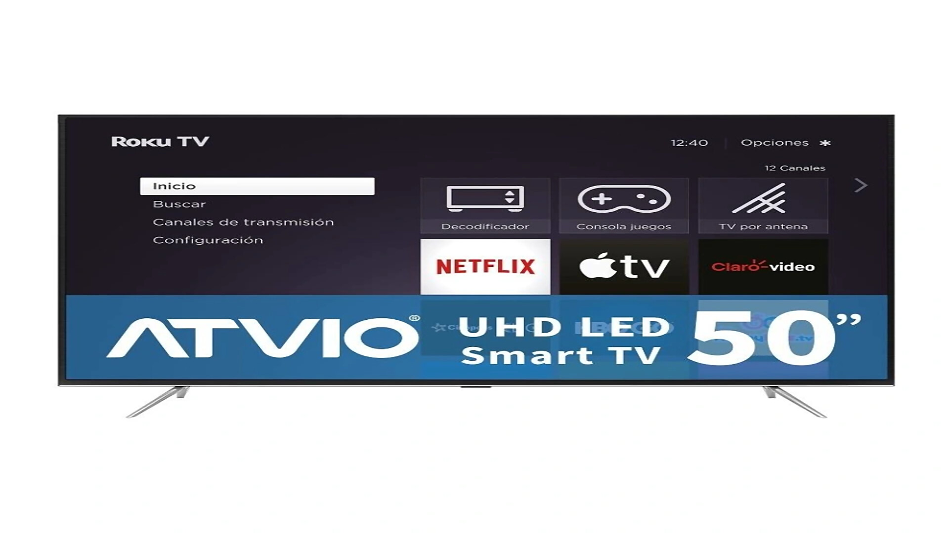 TV Atvio 50 Pulgadas HD Smart TV LED ATV-50UHDR