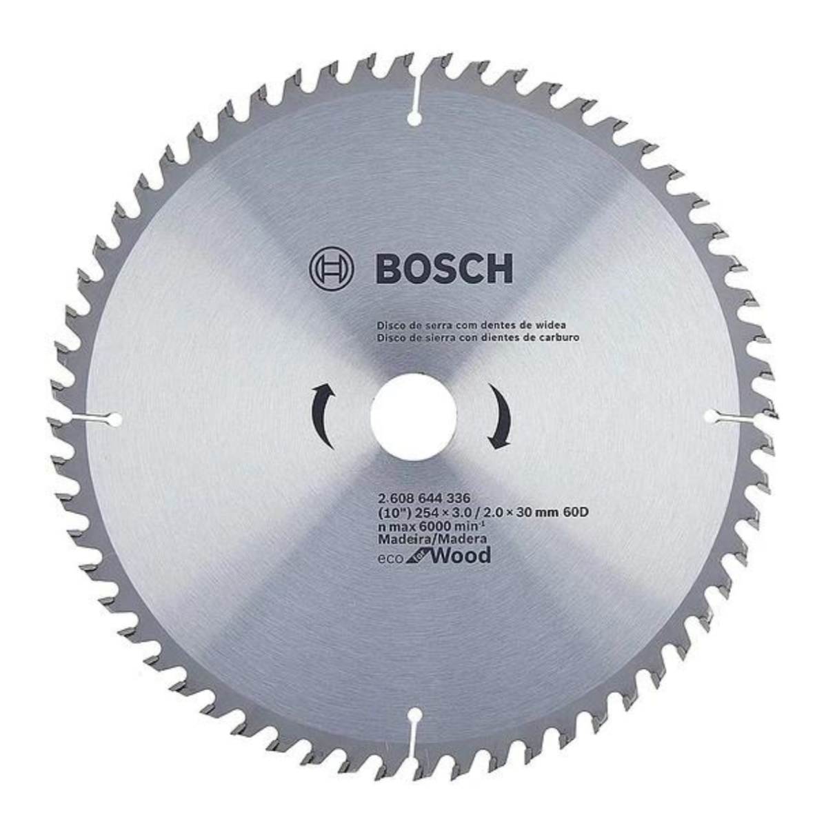Disco Bosch Sierra Circular De Mesa Wood, 10´´ 60 Dientes