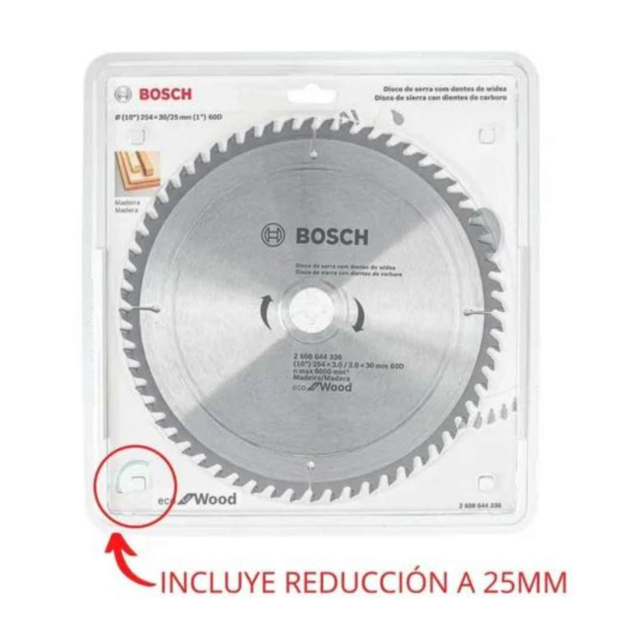 Disco Bosch Sierra Circular De Mesa Wood, 10´´ 60 Dientes
