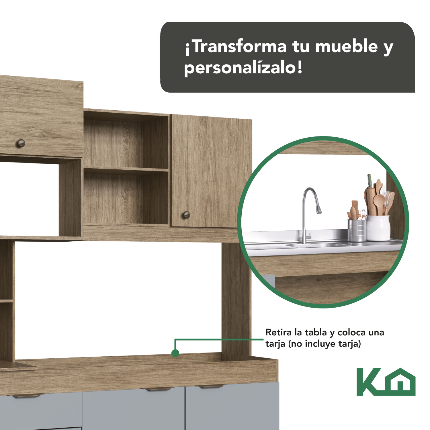 Despensero Modular Mueble De Cocina Rack Alacena Para Lavabo