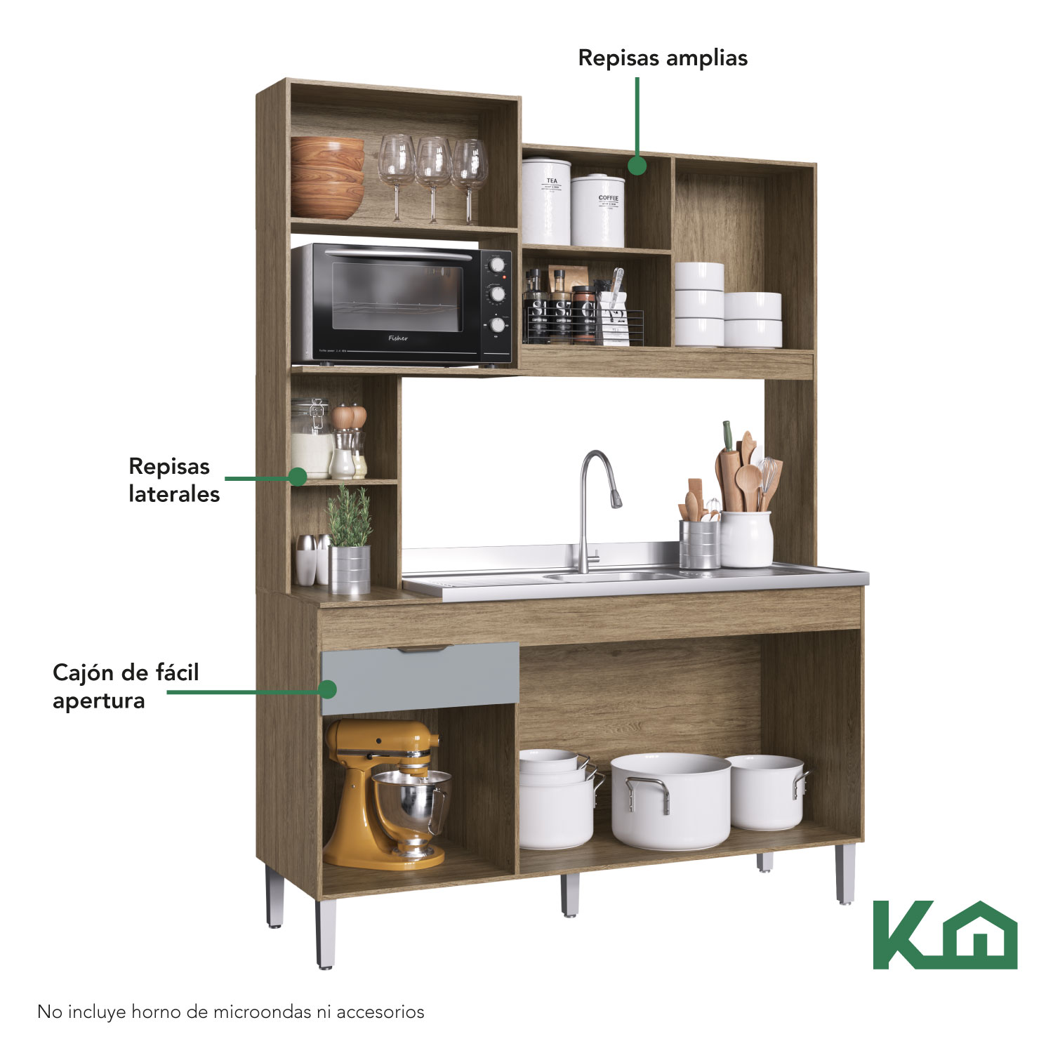 Despensero Modular Mueble De Cocina Rack Alacena Para Lavabo