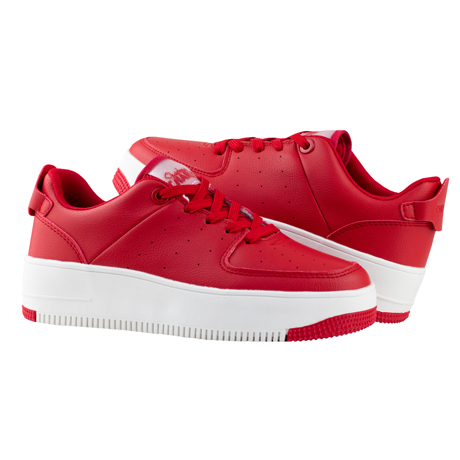 Tenis Urbano Dama Plataforma Suela Gruesa 1059048 Rojo Moda