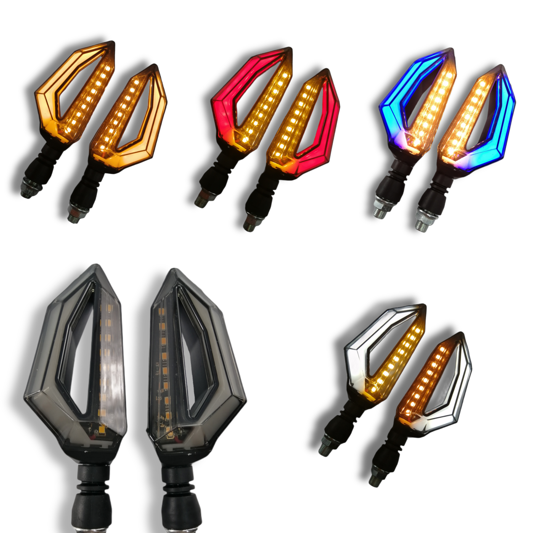 Direccionales led con cuartos para moto universal italika
