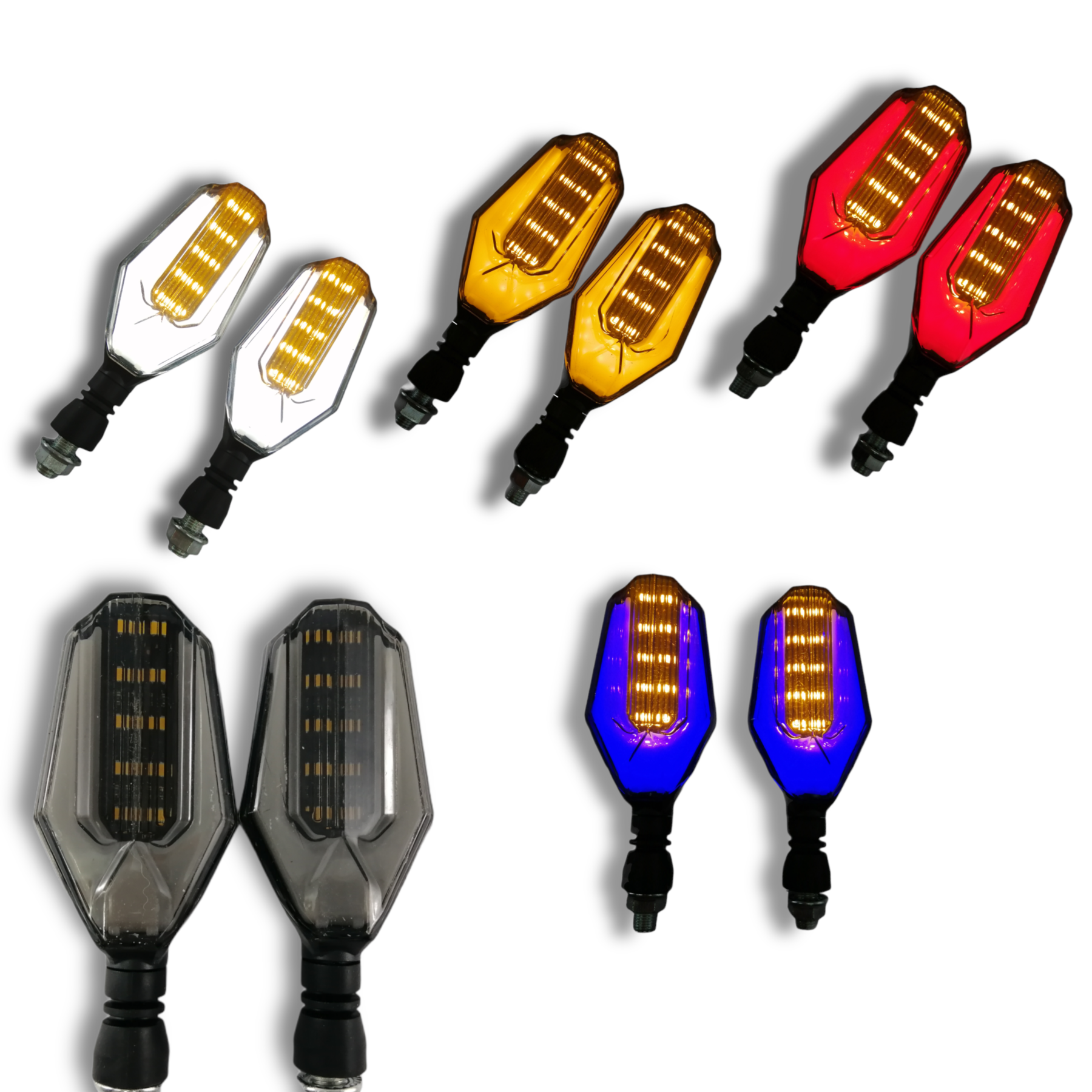 Direccionales led para moto universal varios colores italika