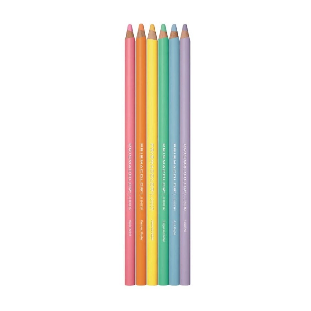 Lápices de Colores Prismacolor Junior Pastel Unipunta 6 piezas