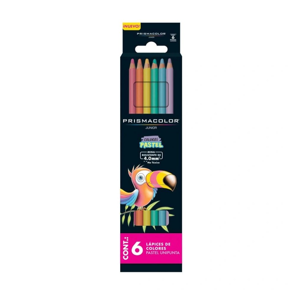 Lápices de Colores Prismacolor Junior Pastel Unipunta 6 piezas