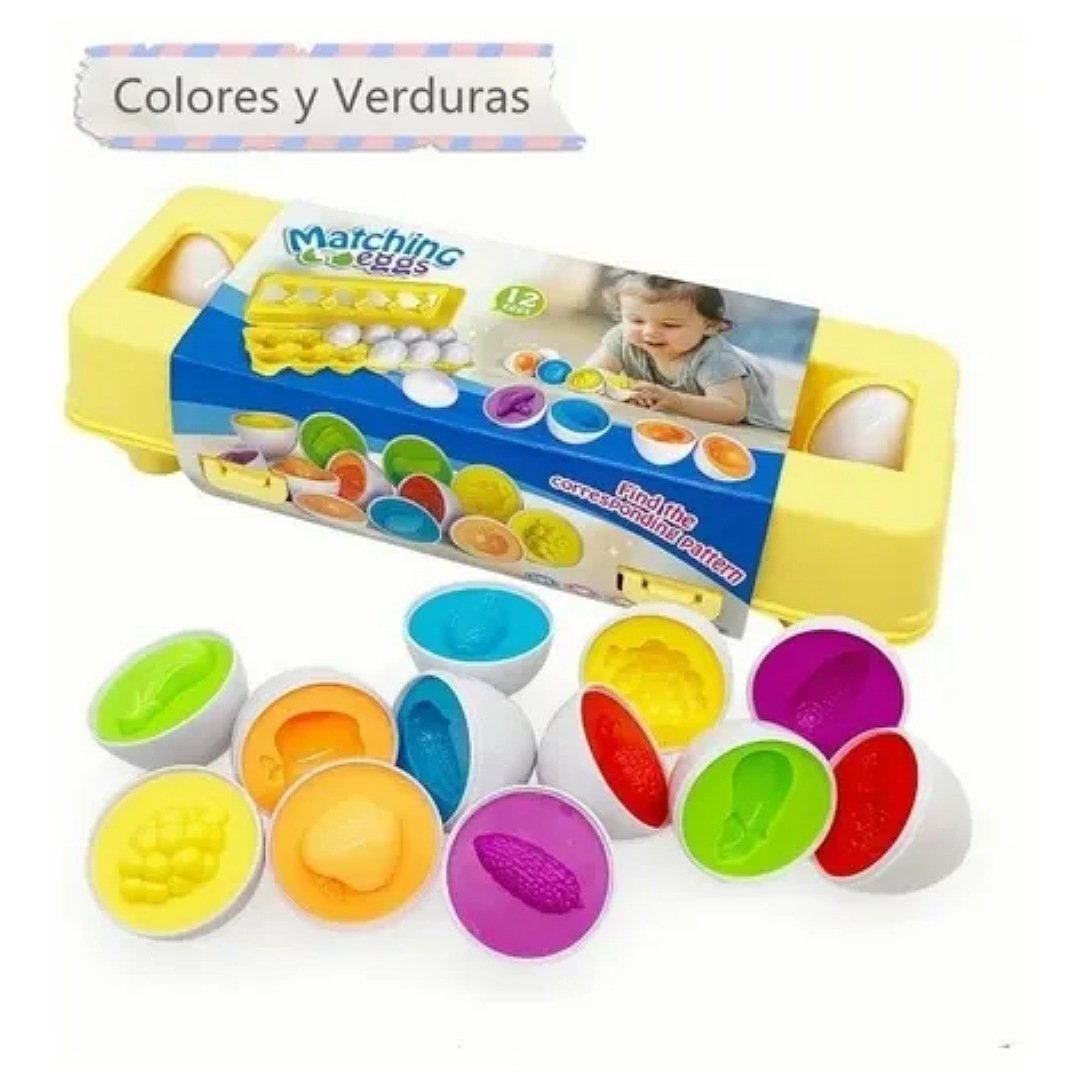 Juego Didáctico Niños, Huevos De Juguete Educativos Aprender